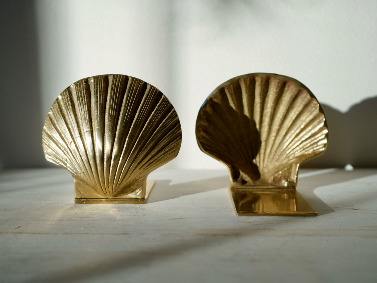 Brass Shell Bookends